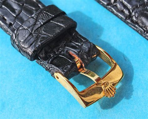 1967 mens rolex watch leather strap buckle|rolex crocodile leather strap.